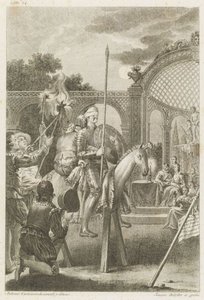 Miguel de Cervantes Saavedra in Don Quixote by after Antonio Carnicero